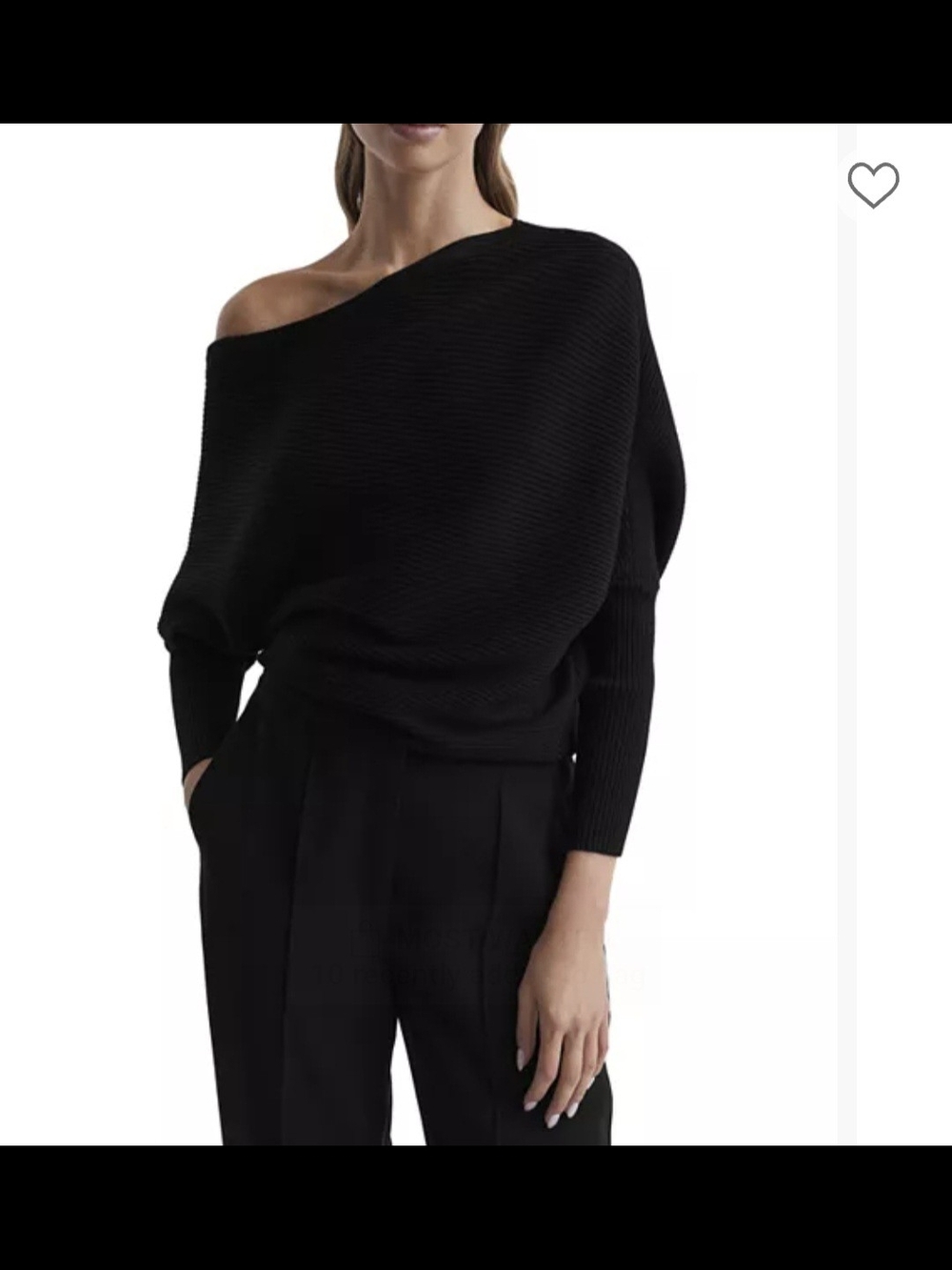 Reiss Lorna Asymetric Draped Knitted Jumper Sweater S $195